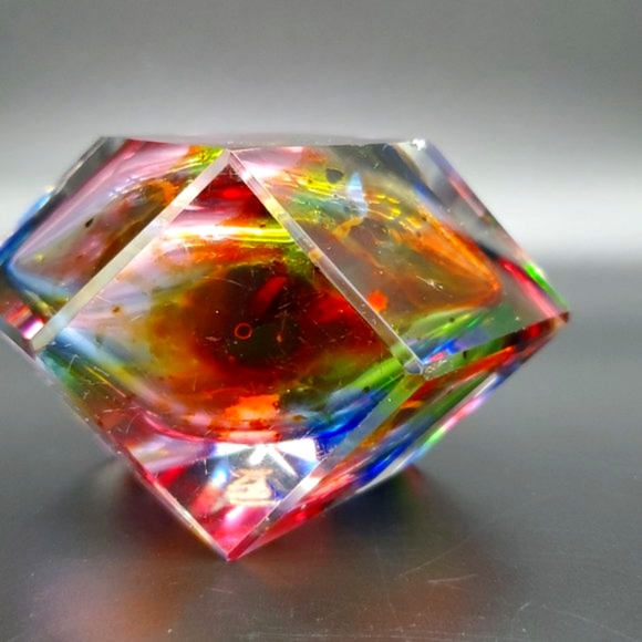 Vin Imperlux Parfum Bottle Encased Multi Coloured Hand Cut Faceted - Picture 4 of 10